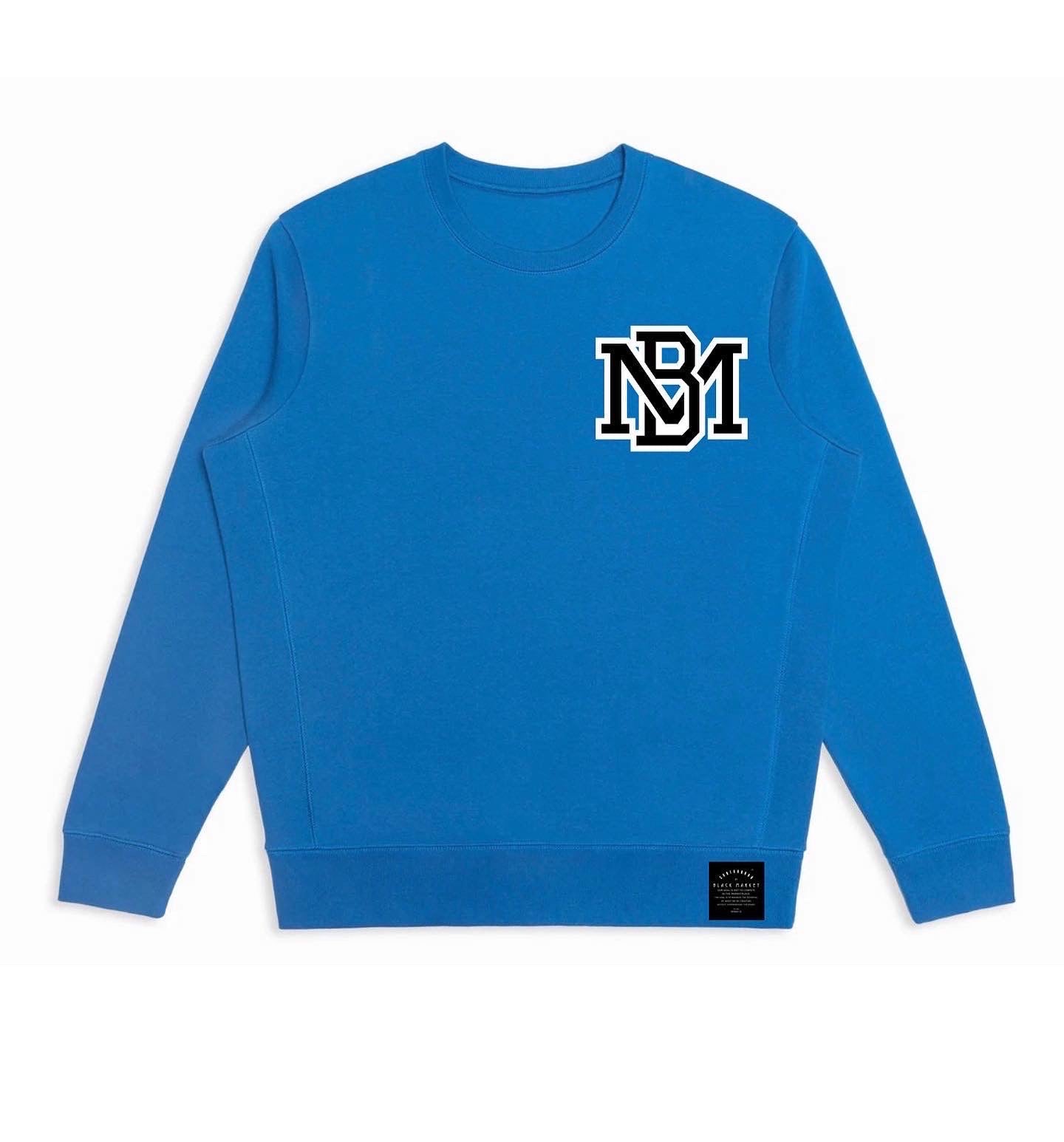 Heavyweight Crewneck Sweatshirt with heat transferred logo  [NY090-862/GRN-NAVY]